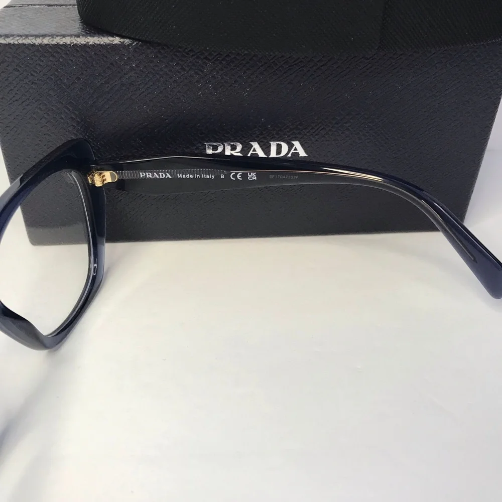 Authentic- New 💯 Original Prada 18WV Eyeglasses08Q1O1 -Blue optical eyeglasses